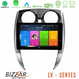 Bizzar lv Series Nissan Note 2013-2018 4core Android 13 2+32gb Navigation Multimedia Tablet 10 u-lv-Ns0481