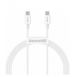 Baseus Type-C - Type-C Superior cable Quick Charge / Power Delivery / FCP 100W 5A 20V 1m white (CATYS-B02) (BASCATYS-B02)