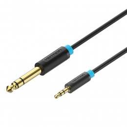 VENTION 3.5mm Male to 6.5mm Male Audio Cable 1M Black (BABBF) (VENBABBF)