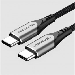 VENTION Nylon Braided Type-C to Type-C 3A/PD 60W Cable 1M Gray Aluminum Alloy Type (TADHF) (VENTADHF)