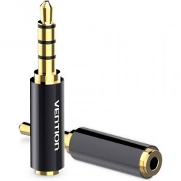 VENTION 3.5mm Male to 2.5mm Female Audio Adapter Black Metal Type (BFBB0) (VENBFBB0)