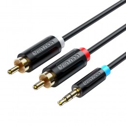 VENTION 3.5mm Male to 2RCA Male Cable 1.5M Black (BCLBG) (VENBCLBG)