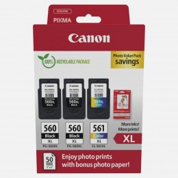 Canon Μελάνι Inkjet PG-560XLx2/CL-561XL Ph.Val.Pk (3712C012) (CANCL-561XLPMP)