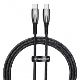 Baseus USB-C cable for USB-C Glimmer Series, 100W, 1m (Black) (CADH000701) (BASCADH000701)