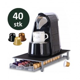 Συρτάρι - Διοργανωτής για 40 Κάψουλες Nespresso και Σταντ Καφετιέρας 22 x 41 x 6 cm Cheffinger CF-N01
