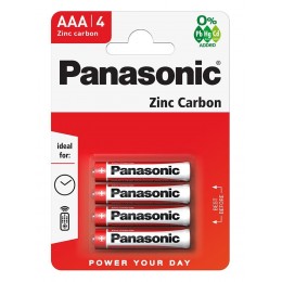 PANASONIC μπαταρίες Zinc Carbon, AAA/R03, 1.5V, 4τμχ