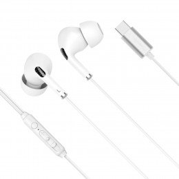 KMPC1-W . Ακουστικά in-ear USB-C με μικρόφωνο Kruger&Matz C1 λευκά