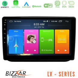Bizzar lv Series Skoda Fabia 2007-2014 4core Android 13 2+32gb Navigation Multimedia Tablet 10 u-lv-Sk0486