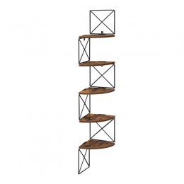 Γωνιακή Ξύλινη/Μεταλλική Ραφιέρα με 5 Ράφια 20 x 20 x 127.5 cm VASAGLE LLS851B01