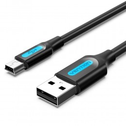 VENTION USB 2.0 A Male to Mini-B Male Cable 1M Black PVC Type (COMBF) (VENCOMBF)