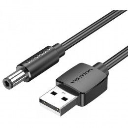 VENTION USB to DC 5.5mm Barrel Jack Power Cable 0.5M Black Tuning Fork Type (CEYBD) (VENCEYBD)