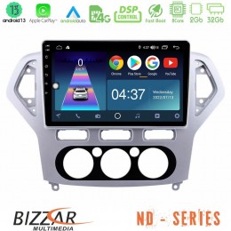Bizzar nd Series 8core Android13 2+32gb Ford Mondeo 2007-2010 Manual a/c Navigation Multimedia Tablet 10 u-nd-Fd0919