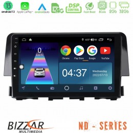 Bizzar nd Series 8core Android13 2+32gb Honda Civic 2016-2020 Navigation Multimedia Tablet 9 u-nd-Hd0058