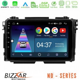 Bizzar nd Series 8core Android13 2+32gb Honda hr-v Navigation Multimedia Tablet 9 u-nd-Hd0285