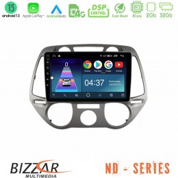 Bizzar nd Series 8core Android13 2+32gb Hyundai i20 2009-2012 Manual a/c Navigation Multimedia Tablet 9 u-nd-Hy0709m
