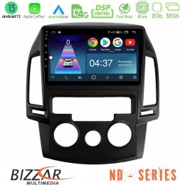 Bizzar nd Series 8core Android13 2+32gb Hyundai i30 2007-2012 Manual a/c Navigation Multimedia Tablet 9 u-nd-Hy0799