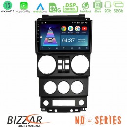 Bizzar nd Series 8core Android13 2+32gb Jeep Wrangler 2008-2010 Navigation Multimedia Tablet 9 u-nd-Jp023n