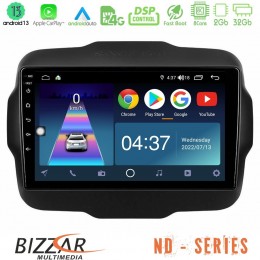 Bizzar nd Series 8core Android13 2+32gb Jeep Renegade 2015-2019 Navigation Multimedia Tablet 9 u-nd-Jp134