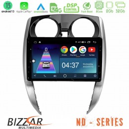 Bizzar nd Series 8core Android13 2+32gb Nissan Note 2013-2018 Navigation Multimedia Tablet 10 u-nd-Ns0481
