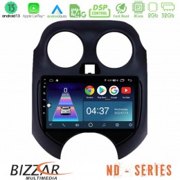 Bizzar nd Series 8core Android13 2+32gb Nissan Micra 2011-2014 Navigation Multimedia Tablet 9 u-nd-Ns0757