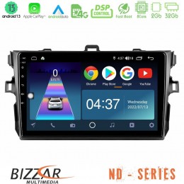 Bizzar nd Series 8core Android13 2+32gb Toyota Corolla 2007-2012 Navigation Multimedia Tablet 9 u-nd-Ty0502