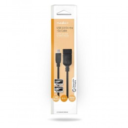Nedis USB Adapter USB 2.0 Mini 5-Pin Male USB-A Female 0.20 m (CCGB60315BK02) (NEDCCGB60315BK02)