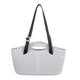 Πλαστική Τσάντα για Ψώνια 40 x 15 x 24 cm Χρώματος Γκρι Bama 10994