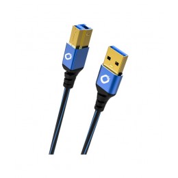 Oehlbach USB PLUS B3 Καλώδιο USB 3.0 Type A - Type B 0,5m Blue (Τεμάχιο) 23881