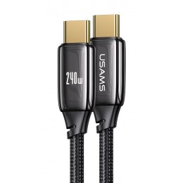 USAMS καλώδιο USB-C σε USB-C US-SJ580, 240W PD 3.1, 480Mbps, 1.2m, μαύρο