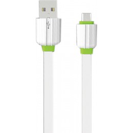 Emy Power Flat USB 2.0 to micro USB Cable Λευκό 1m (MY-443)