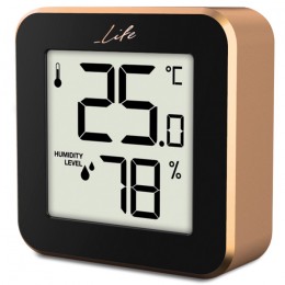 Life alu Mini Rose Gold Hygrometer & Thermometer