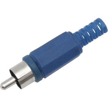 DM-1026 . Φις RCA αρσενικό πλαστικό μπλε