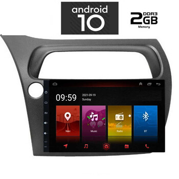 IQ-AN X4674_GPS (9inc). OEM  HONDA CIVIC 3D-5D mod. 2006-2012