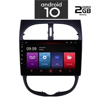 IQ-AN X4880_GPS (9inc). OEM  PEUGEOT 206 mod. 1998-2006
