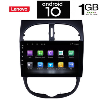 IQ-AN X5880_GPS (9inc). PEUGEOT 206 mod. 1998-2006