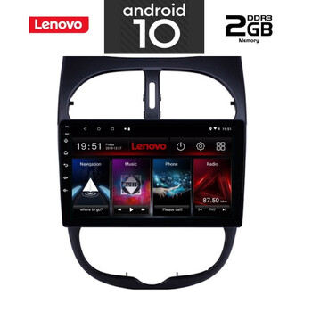 IQ-AN X6880_GPS (9inc).  PEUGEOT 206 mod. 1998-2006