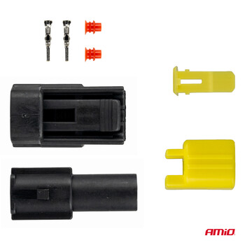 04345/AM ΦΙΣΑ ΣΥΝΔΕΣΗΣ ΜΕ ΥΠΟΔΟΧΗ 1 PIN Φ2,2mm ΑΔΙΑΒΡΟΧΗ AMIO - 1 τεμ.