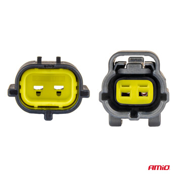 04346/AM ΦΙΣΑ ΣΥΝΔΕΣΗΣ ΜΕ ΥΠΟΔΟΧΗ 2 PIN Φ2,2mm ΑΔΙΑΒΡΟΧΗ AMIO - 1 τεμ.