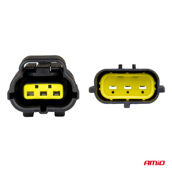 04347/AM ΦΙΣΑ ΣΥΝΔΕΣΗΣ ΜΕ ΥΠΟΔΟΧΗ 3 PIN Φ2,2mm ΑΔΙΑΒΡΟΧΗ AMIO - 1 τεμ.