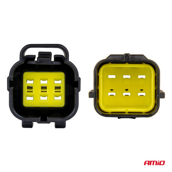 04349/AM ΦΙΣΑ ΣΥΝΔΕΣΗΣ ΜΕ ΥΠΟΔΟΧΗ 6 PIN Φ2,2mm ΑΔΙΑΒΡΟΧΗ AMIO - 1 τεμ.