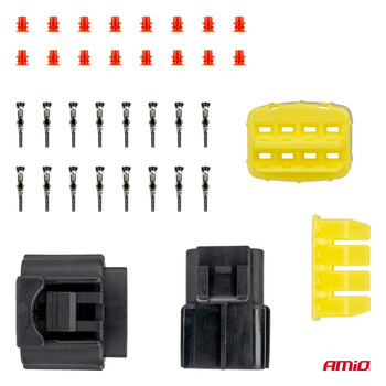 04350/AM ΦΙΣΑ ΣΥΝΔΕΣΗΣ ΜΕ ΥΠΟΔΟΧΗ 8 PIN Φ2,2mm ΑΔΙΑΒΡΟΧΗ AMIO - 1 τεμ.