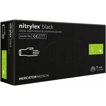 MER13229/AM ΓΑΝΤΙΑ ΝΙΤΡΙΛΙΟΥ MERCATOR NITRYLEX BASIC ΣΕ ΜΑΥΡΟ ΧΡΩΜΑ SMALL (S) AMIO - 100 τεμ.