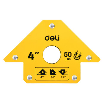 DELI μαγνητική γωνία συγκόλλησης DL-HDW50 με 45°/90°/135° γωνίες, 4", 22kg