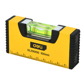 DELI αλφάδι DL290100 με 1 μάτι & κλίμακα, αλουμινίου, 10cm