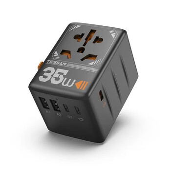 TESSAN UNIVERSAL TRAVEL ADAPTER 2xUSB, 3xTYPE-C MAX 35W TESSAN UNIVERSAL TRAVEL ADAPTER 2xUSB, 3xTYPE-C MAX 35W