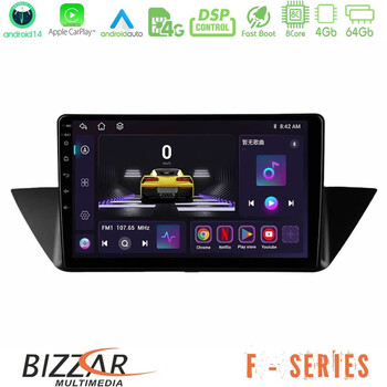 Bizzar f Series 8core Android14 4+64gb  bmw χ1 e84 Navigation Multimedia Tablet 10" με Carplay & Android Auto u-f-Bm0846