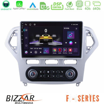 Bizzar f Series 8core Android14 4+64gb  Ford Mondeo 2007-2011 (Auto A/c) Navigation Multimedia Tablet 9" με Carplay & Android Auto u-f-Fd0919ac