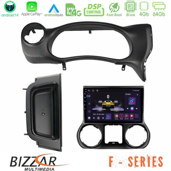 Bizzar f Series 8core Android14 4+64gb  Jeep Wrangler 2014-2017 Navigation Multimedia Tablet 9" με Carplay & Android Auto u-f-Jp0788
