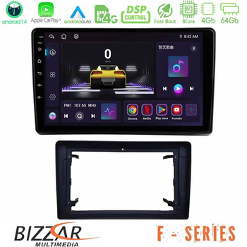 Bizzar f Series 8core Android14 4+64gb  Chrysler / Dodge / Jeep Navigation Multimedia Tablet 10" με Carplay & Android Auto u-f-Jp0927