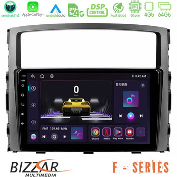 Bizzar f Series 8core Android14 4+64gb  Mitsubishi Pajero 2008-2009 Navigation Multimedia Tablet 9" με Carplay & Android Auto u-f-Mt0557
